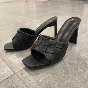 Just Fab Black Mules